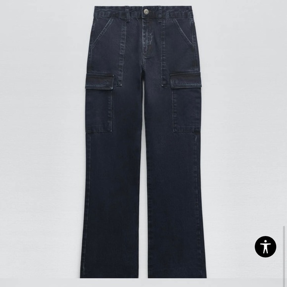 Zara ZW THE SLIM CARGO JEANS - size 32 (CA 14) BNWT! - Picture 1 of 8